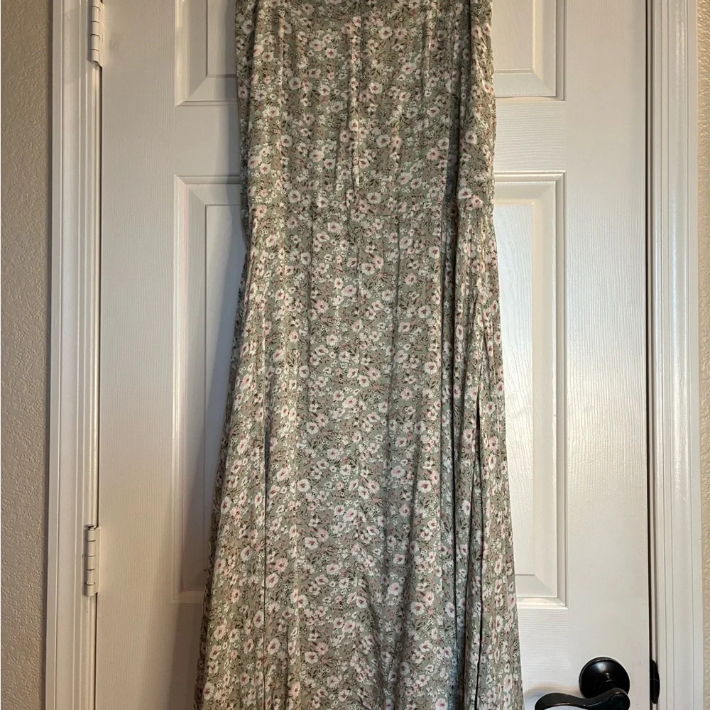 Altar'd State Green Floral Maxi Skirt - Picture 8 of 16